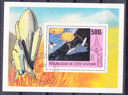 Ivory Coast 1981 Cosmos Space Exploration Mi#Block 17 Used - Ivory Coast (1960-...)