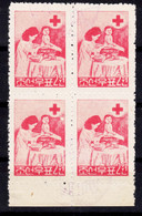 North Korea 1957 Red Cross Mi#131 Used Piece Of 4 - Korea (Nord-)