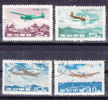 North Korea 1966 Airplanes Mi#727-730 Used - Korea, North