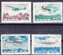 North Korea 1966 Airplanes Mi#727-730 Used - Corée Du Nord