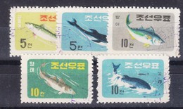 North Korea 1961 Fish Mi#293-297 Used - Korea, North