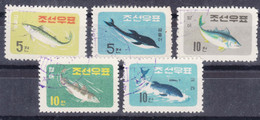 North Korea 1961 Fish Mi#293-297 Used - Korea, North