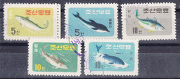 North Korea 1961 Fish Mi#293-297 Used - Korea (Nord-)