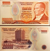 Turkiye 20000 Turk Lirası  Serial E  7.Emission Unc - Turkey