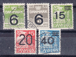 Denmark 1940 Mi#253-257 Used - Gebruikt