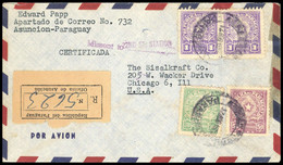 1950, Paraguay, 598, 600 U.a., Brief - Paraguay
