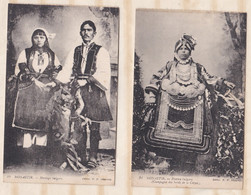 Monastir 2 Cartes Postales Différentes 1918 , Femme Bulgare Et Mariage Bulgare - Macedonia Del Norte