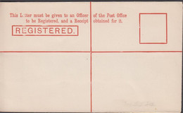 1890. VICTORIA THREEPENCE VICTORIA REGISTERED Envelope.  - JF430275 - Brieven En Documenten
