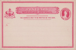 1865. QUEENSLAND AUSTRALIA  POST CARD ONE PENNY VICTORIA QUEENSLAND.  - JF430281 - Briefe U. Dokumente