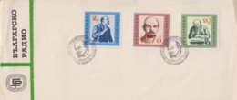 Enveloppe   FDC   1er   Jour    BULGARIE    LENINE     100éme  Anniversaire    1970 - Lénine