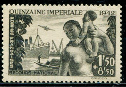 FR1574 French 1942 Refugee Fund Mother And Child 1V Engraving Edition MNH - Neufs