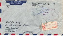 Netherlands New Guinea 1950 Registered Mail From Hollandiato Melbourne - Nederlands Nieuw-Guinea