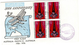 New Hebrides 1976 50th Anniversary First Flight Australia-Pacific-Australia - Autres & Non Classés