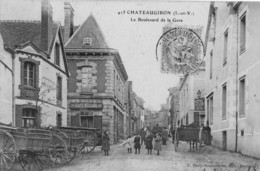 CHATEAUGIRON - Le Boulevard De La Gare - Café Billard - Hôtel De La Gare - Belle Animation - TBE - Châteaugiron
