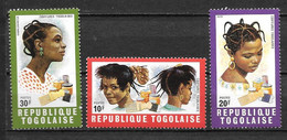 1970 - N° 655 à 657 **MNH - Coiffures - Togo (1960-...)