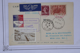 AU10 FRANCE BELLE CARTE  1936 MEETING  LA BAULE  POUR NICE PROMENADE  +AFFRANCH. INTERESSANT - 1960-.... Cartas & Documentos