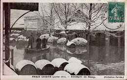 PARIS   ( 75 ) PARIS INONDE  ( JANVIER 1910 )    ENTREPOT DE BERCY - Floods