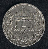 Ungarn, 1 Korona 1915, Silber, - Hongarije
