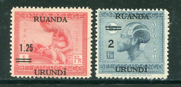 RUANDA URUNDI- Y&T N°90 Et 91- Neufs Avec Charnière * - 1924-44: Ongebruikt