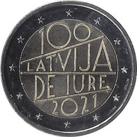 2021 LETTONIE - 2 Euros Commémorative - 100e Anniversaire De La Reconnaissance Internationale De La Lettonie - Lettonie