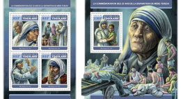 TOGO 2017 ** Mother Teresa Mutter Teresa Mere Teresa M/S+S/S - OFFICIAL ISSUE - DH1729 - Mère Teresa