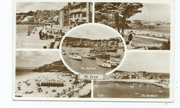 Postcard Cornwall St Ives Multiview Rp Unused English Rose - St.Ives
