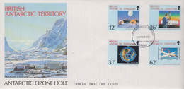 British Antarctic Territory (BAT) 1991 Antarctic Ozone Hole 4v FDC Ca Faraday (BAT326) - FDC