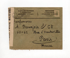 !!! GRECE, LETTRE DE JANINA POUR PARIS DE 1916 AVEC CENSURE - Storia Postale