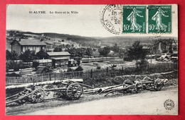 France N°159 (x2) Sur CPA, TAD Perlé ST ALYRE, Puy De Dôme 1926 - (C227) - 1877-1920: Periodo Semi Moderno