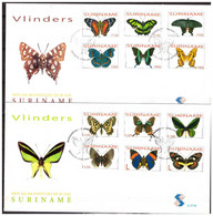 Surinam / Suriname 2004 FDC 277ab Vlinders Butterfly Butterflies Schmetterling Papillon - Suriname