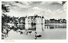 Schloss Glucksburg - Castle - Swan - Birds - Old Postcard - 1956 - Germany - Used - Gluecksburg