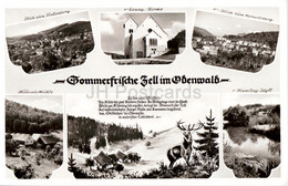 Sommefrische Zell Im Odenwald - Finkenberg - Kirche - Momartsberg - Old Postcard - Germany - Unused - Odenwald