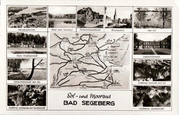 Sol Und Moorbad Bad Segeberg - Marktplatz - Jugendherberge - Kalkberg - Old Postcard - 1958 - Germany - Used - Bad Segeberg