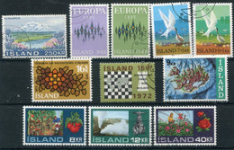 ICELAND 1972 Complete Issues Used.  Michel 460-470 - Usati