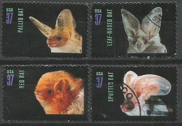 USA 2002 American Bats - Pipistrelli Cpl 4v Set SC.#3661/64 - VFU - Vleermuizen