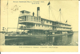 CP Du CAIRO ( Le Caire ) " Anglo American Nile & Tourist Coy , The Company's Tourist Steamer VICTORIA " - Other