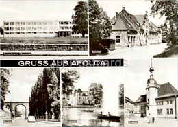 Gruss Aus Apolda - Polytechnische Oberschule - Bahnhof - Railway Station - Old Postcard - 1974 - Germany DDR - Used - Apolda