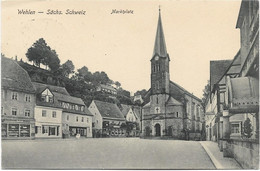 Wehlen , Marktplatz , Gelaufen Um 1930 ? , AK 36 - Wehlen