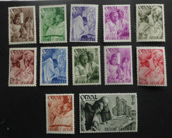 1941 : Cob 556**-567**: 4ème Orval (sans  Charnière D62 ) Voir Verso - Unused Stamps