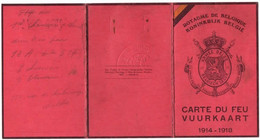 Armée Belge - CARTE DU FEU - VUURKAART - (1914-1918) - - Documents Historiques