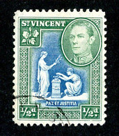 15 St Vincent 1938 Scott # 141 Used [Offers Welcome} - St.Vincent (...-1979)