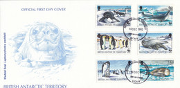 British Antarctic Territory (BAT) 1992 WWF Seals And Penguins 6v  FDC Ca Signy  (BAT332) - FDC