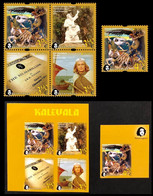 Finland 2022 Europa Peterspost Myths & Legends Kalevala Set Of 10 Perforated And Imperforated Stamps Mint - 2022