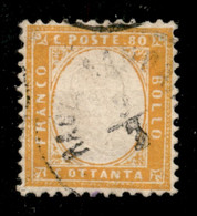 Regno - Vittorio Emanuele II - 1862 - 80 Cent (4) - Usato - Annullo Non Garantito - Autres & Non Classés