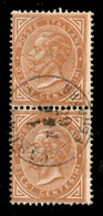 Regno - Vittorio Emanuele II - 1863 - 10 Cent De La Rue (L17) - Coppia Verticale Usata A Casumaro Ferrara 1.2.65 - Autres & Non Classés