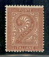 Regno - Vittorio Emanuele II - 1866 - 2 Cent Torino (T15) - Gomma Integra (falla Naturale Diagonale) - Autres & Non Classés