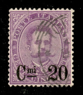 Regno - Umberto I - 1890 - 20 Cent Su 50 Umberto (58) - Discretamente Centrato - Usato - Autres & Non Classés