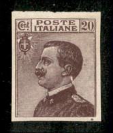 Regno - Vittorio Emanuele III - 1926 - Michetti 20 Cent Non Dentellato (204a) - Minima Traccia Di Linguella - Autres & Non Classés