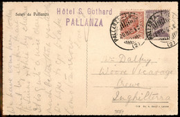 Regno - Navigazione - Pallanza Locarno - 1923 - 2 Cartoline Per La Gran Bretagna - Autres & Non Classés