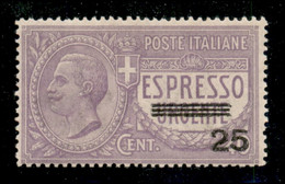 Regno - Vittorio Emanuele III - 1917 - 25 Cent Su 40 Espresso (3 - Varietà) - Soprastampa Slittata - Gomma Integra - Autres & Non Classés